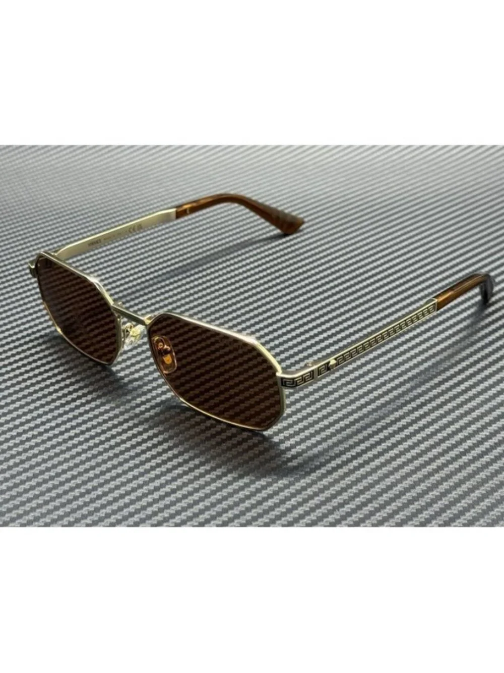 New Versace Men Gold Sunglasses 54-16-145